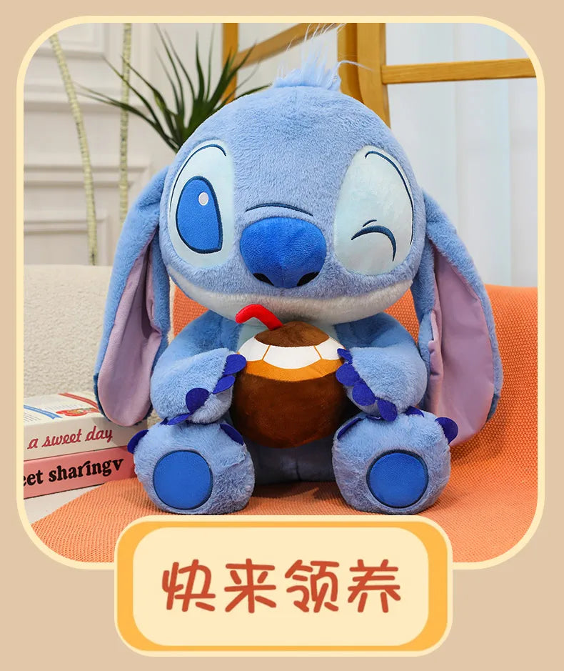 Disney 30-70cm Lilo&Stitch Cute Cartoon Dolls Toys Anime Soft Stuffed Dolls Pillow Appease Toys Birthday Decoration Toys Girls