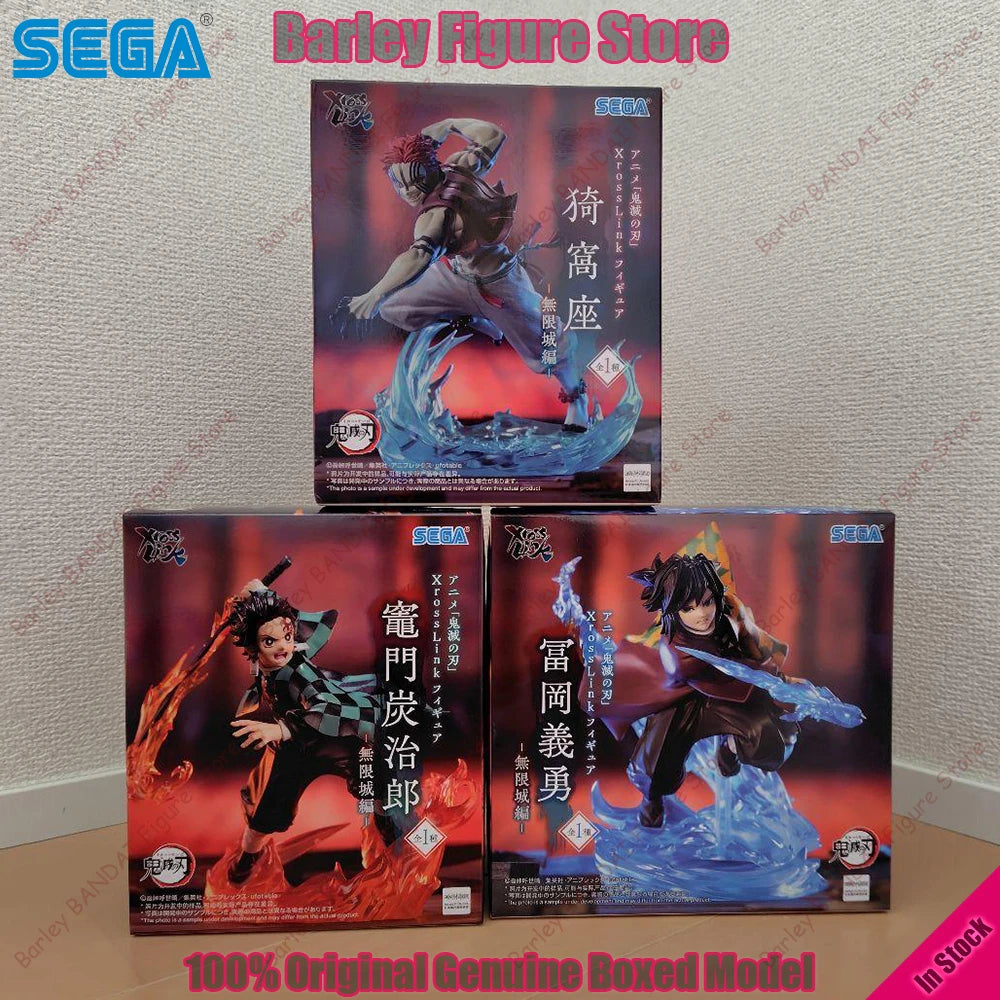 SEGA XrossLink Demon Slayer Tanjiro Kamado Akaza Tomioka 150mm PVC Model