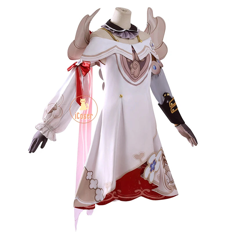Honkai Star Rail Tribbie Cosplay Costume Wig Dress Uniform Headwear Wings Halloween Party for Women Girls Carnival Game Props