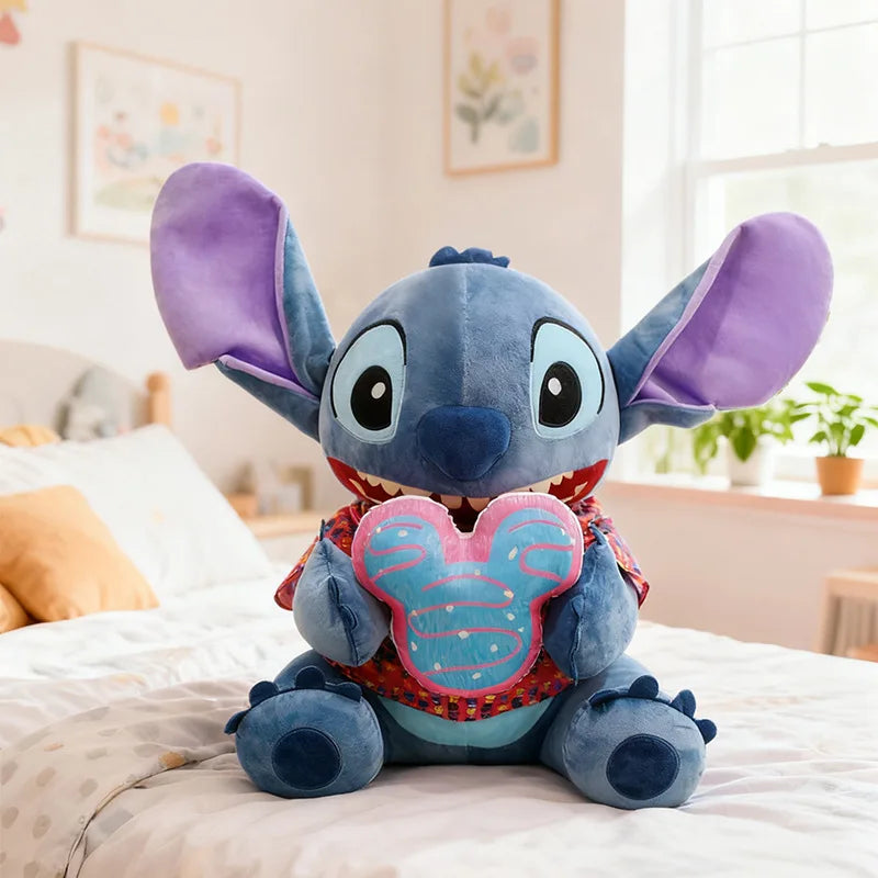 30/70CM Cartoon Lilo and Stitch Disney Plush Toys Anime Stuffed Xmas Biscuit Classic Stich Doll Plushie Kids Birthday Gifts