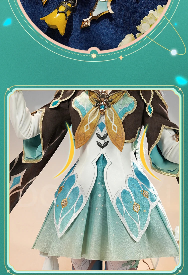 IN STOCK Firefly Cosplay Costume Game Honkai: Star Rail DokiDoki-SR HSR Female Cute Costume Outlet Firefly Cosplay Wig Halloween