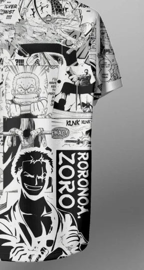 Jersey One Piece Roronoa Zoro Anime Y2k Korean Style Kpop Baseball Hockey Tshirt Fashion Streetwear Anime Daily Unisex Tops Tees