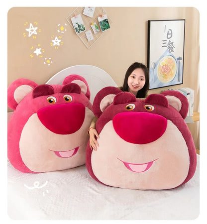 65cm Disney Toy Story 4 Strawberry Bear Cute Girl Heart Bear Backrest Plush Toy Doll Pillow Doll Cushion with Strawberry Flavor