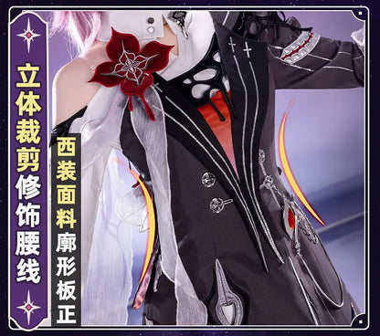 Honkai Star Rail Evernight March 7th Cosplay Costume Dress Headwear Mysterious Foreign Guest Halloween Party for Women iCoser
