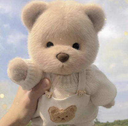 Unique Handmade Brown Bear Plush Toy Change Honey Dress Cloth Baby Girl Hug Cuddly Plushie Doll for Kids Christmas Gift For Kids