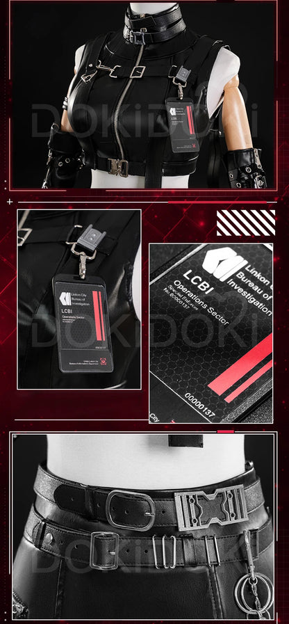 IN STOCK Night's Companion Heroine Cosplay Costume Game Love and Deepspace【XS-2XL】DokiDoki-R Women Leather Plus Size