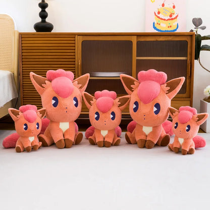 35/65cm Vulpix Pokemon Plush Toys Anime Doll Cartoon Fox Large Pokémon Plushie Kawaii Stuffed Gift for Kids Xmas Birthday