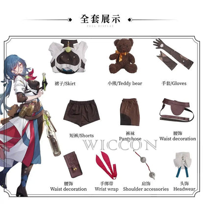 Honkai Star Rail Natasha Cosplay Costume Set Polyester
