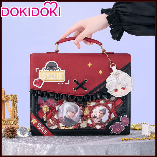 IN STOCK Sylus Cosplay Doujin Bag Game Love and Deepspace DokiDoki Sylus Itabag Red Black School Bag Cosplay Prop