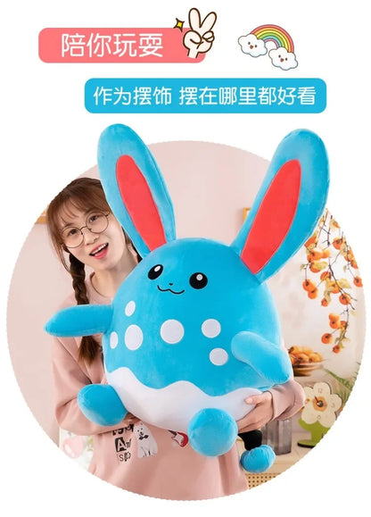 New 70cm Pokemon Azumarill Large Plush Toy Anime Doll Cute Giant Pokémon Cute Cartoon Stuffed Plushie Pillow Gift for Children