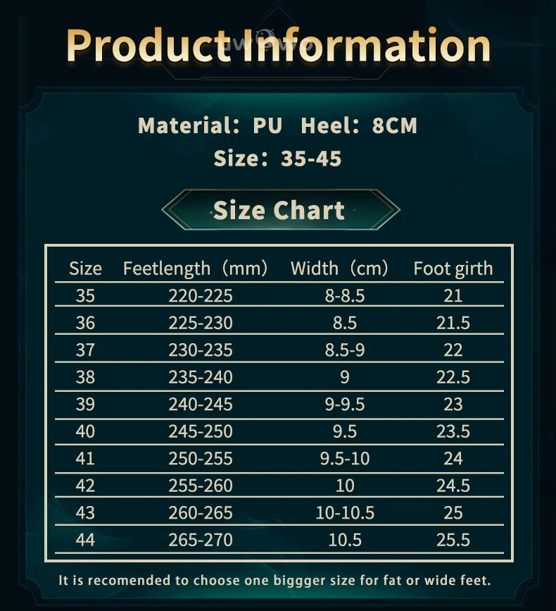 UWOWO Soraka Shoes Game League of Legends/LOL: Star Guardian Soraka SG Cosplay Shoes Size 35-44