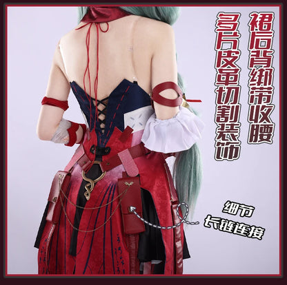 Wuthering Waves Phrolova Cosplay Costume Wig Dress Headwear Earrings Fractsidus Halloween Party for Women Girls Accessory Props