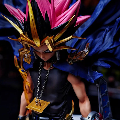 28cm Yugi Muto Figure Dark Game Dimensional Duel Monsters Action Figures Pvc Model Statue Collection Ornament Kids Toy Gifts