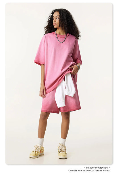 ZODF 2025 Summer Washed 275gsm Solid Cotton T-shirt For Men Unisex Oversized Short Sleeve T Shits Brand Tops HY0981