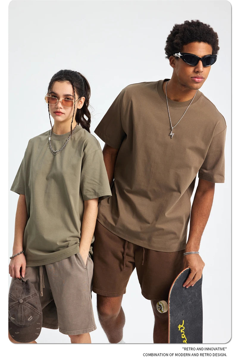 ZODF Fashion 2025 Summer Men Sorona T-Shirts Unisex Casual Cool Feeling Quick Dry O Neck 245gsm T Shirt Brand Tees HY1032