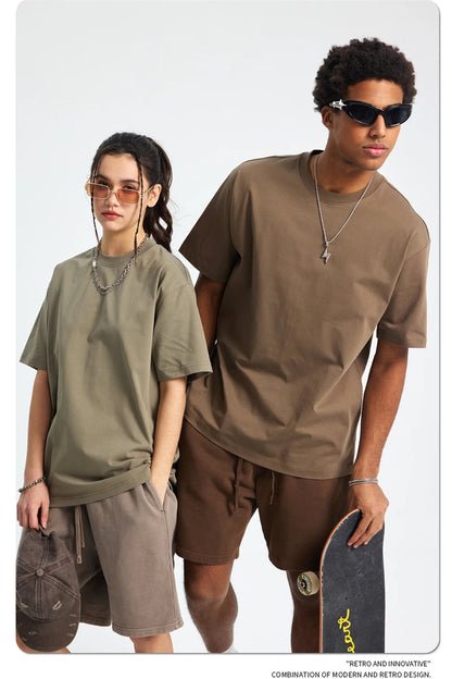 ZODF Fashion 2025 Summer Men Sorona T-Shirts Unisex Casual Cool Feeling Quick Dry O Neck 245gsm T Shirt Brand Tees HY1032