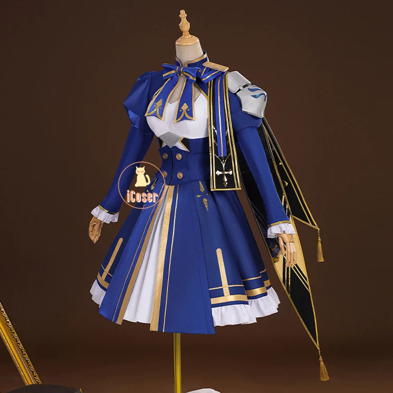 iCoser Honkai Star Rail Fate Saber Cosplay Costume Wig Dress Uniform Headwear Carnival Halloween Party Women Girls Props Gifts