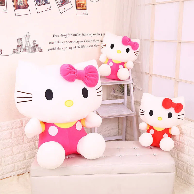 Big Size Sanrio Plush Hello Kitty Plush Hello Kitty Plushies Kawaii Hello Kitty Stuffed Dolls Animal Toy Ragdoll Home Xmas Gift