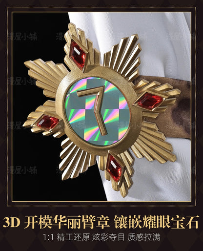 Identity V Prospector Cosplay Costume Wig Norton Campbell Uniform Hat Glasses Gambler in The Spotlight Halloween Women Men Props