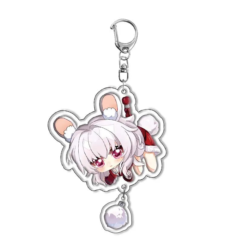 Honkai Star Rail Keychain Himeko March 7th Sampo Koski Blade Cosplay Dan Heng Silver Wolf Key Chain Astral Express Jing Yuan Boy