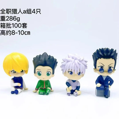 8Pcs Anime Hunter x Hunter GON FREECSS Anime Figure Killua Zoldyck Action Figure Kurapika Figurine Model Toys Japanese Dolls