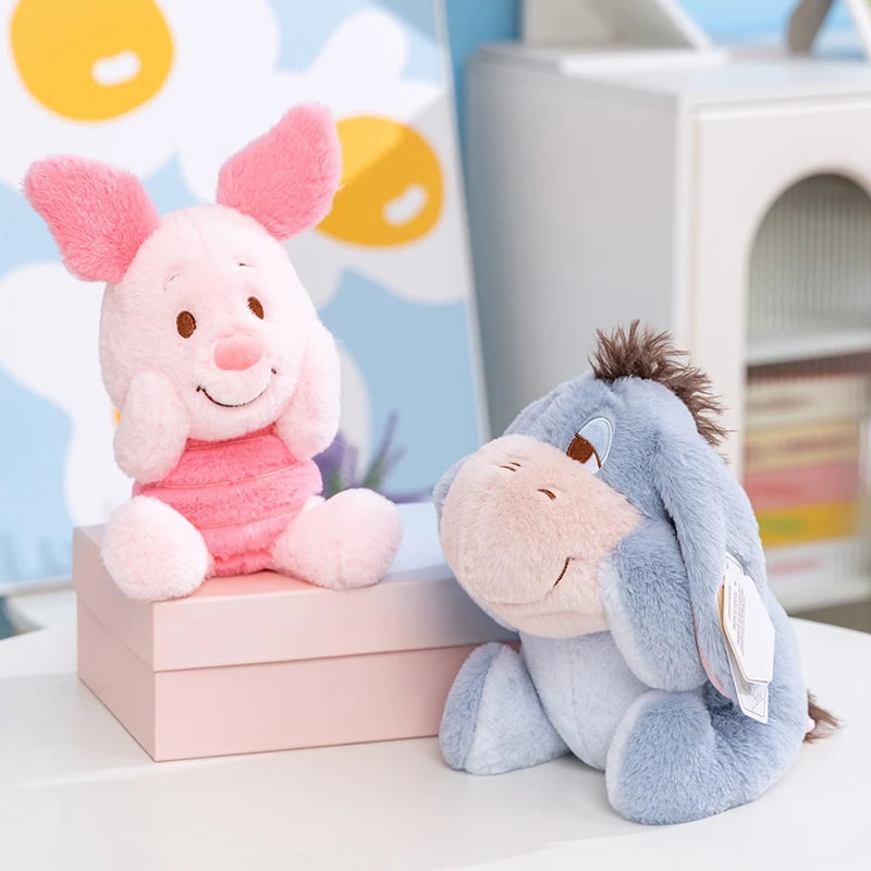 Disney Original Lovely Tigger Eeyore Plush Toy With Magnet Stuffed Shy Pooh Bear Piglet Doll Soft Anime Plushies Birthday Gifts