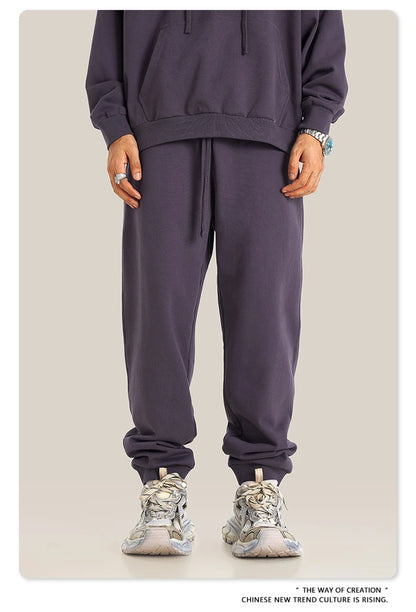 ZODF 2024 Autumn Winter Unisex Solid Sweatpants Heavyweight 440gsm Casual Loose Fit Sport Joggers HY0890