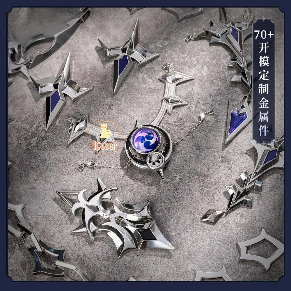 Genshin Impact Kyryll Chudomirovich Flins Cosplay Costume Wig Uniform Game Cos Outfit Halloween Party for Women Men Carnival Set