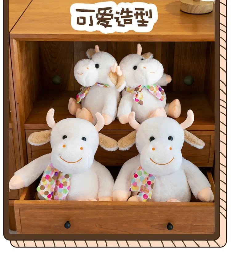 New 30-60cm Cute Calf Plush Toy Doll Stuffed Animals Smiling Cute Calf Doll Hildren's Playmate Children's Birthday Gift