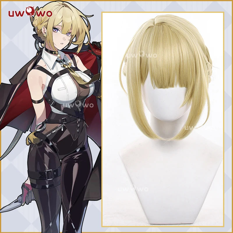UWOWO Evelyn Wig Game Zenless Zone Zero / ZZZ Evelyn Chevalier Cosplay Wig Yellow Gold Hair Halloween Wig