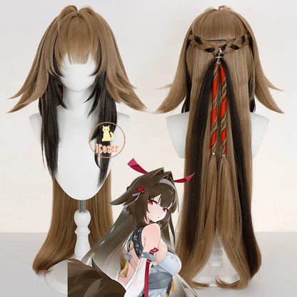 Zenless Zone Zero Ye Shunguang Cosplay Costume Wig Dress Cheongsam Headwear Tail Halloween Party for Women Girls Props iCoser