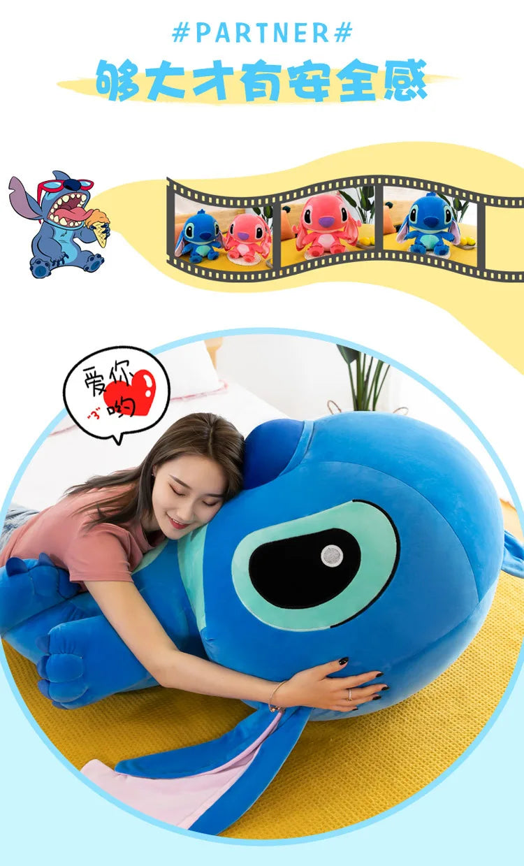 Big Size Hot Style Disney Stitch Plush Doll Toys Anime Lilo & Stitch Stuffed Doll Cute Stich Plush Doll Kids Xmas Baby Gift