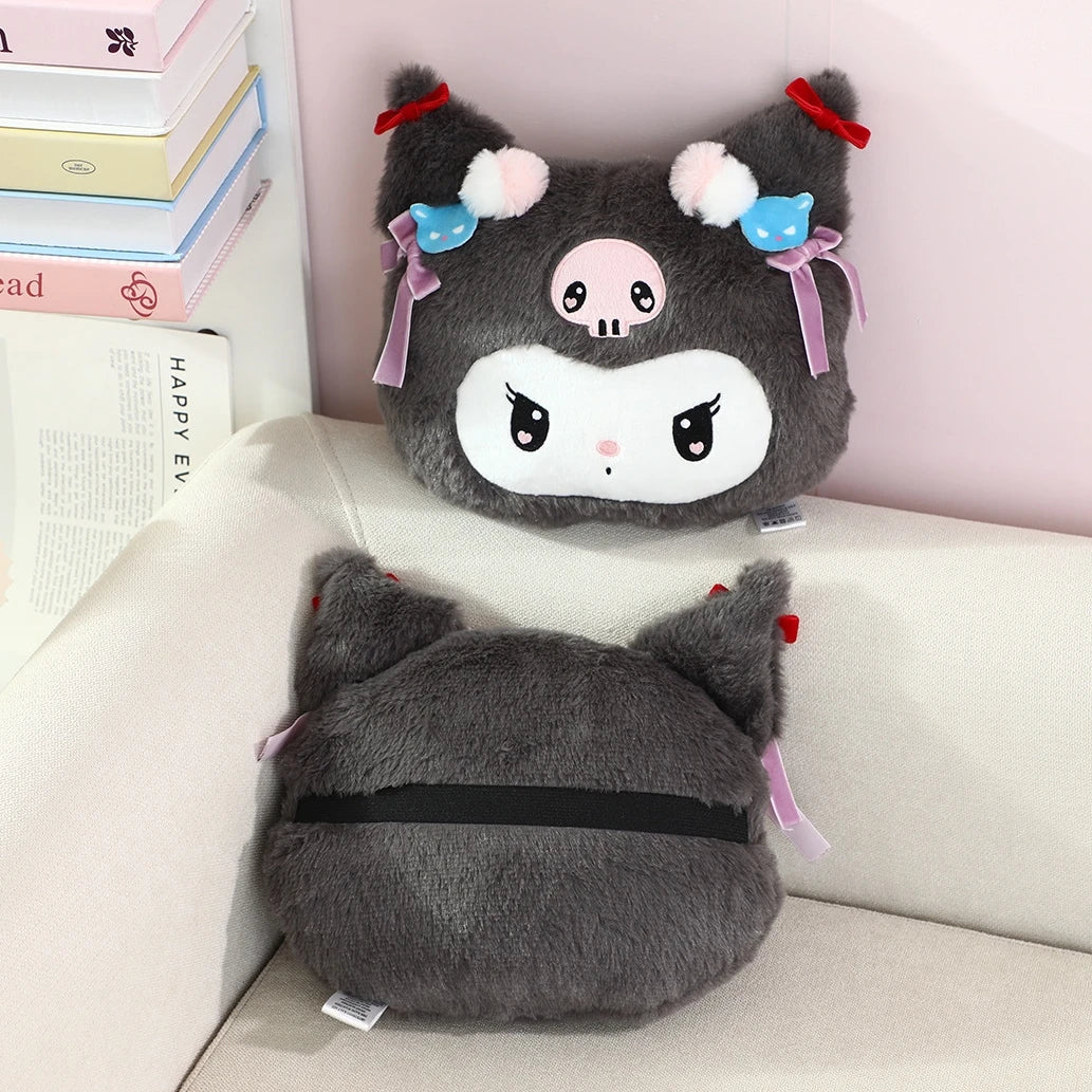 Lovely Kuromi My Melody Plushies Stuffed Anime Headrest Comfortale Soft Cuddly Pillow Cartoon Plush Toy Blanket Xmas Gifts Girl
