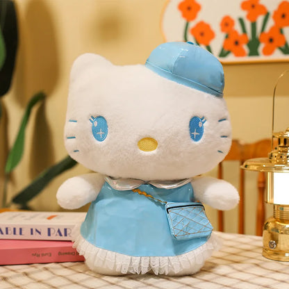 Sanrio 65cm cute Fluffy Kawaii Hello Kitty Plush Toy in Dress Scented Doll Large Stuffed Animal for Kids Birthday Christmas Gift