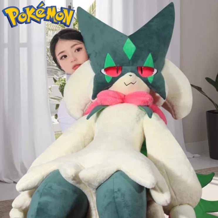 150cm Super Big Size Meowscarada Plush Leathershell Anime Plush Stuffed Doll Just Clothes Plush Presale Pokemon Room  Ornaments