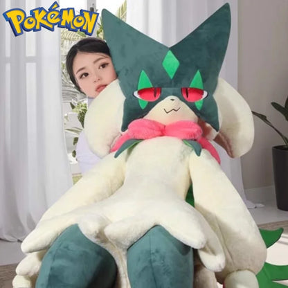 150cm Super Big Size Meowscarada Plush Leathershell Anime Plush Stuffed Doll Just Clothes Plush Presale Pokemon Room  Ornaments