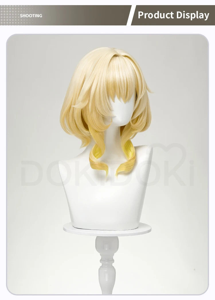 IN STOCK Aglaea Cosplay Costume Game Honkai: Star Rail DokiDoki-SR HSR Women Golden Gorgeous Dress Aglaea Halloween Wig