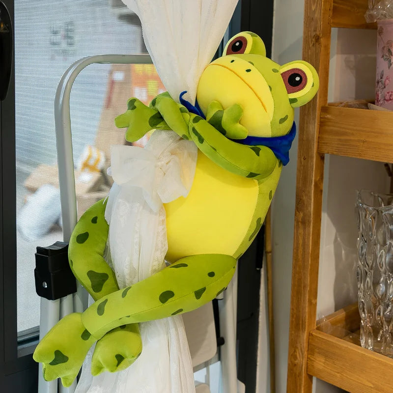 50cm Cute Cozy Frog Plushies Soft Stuffed Animal Funny Frog Toy with Scarf Kawaii Gift For Girl Boy Girlfriend
