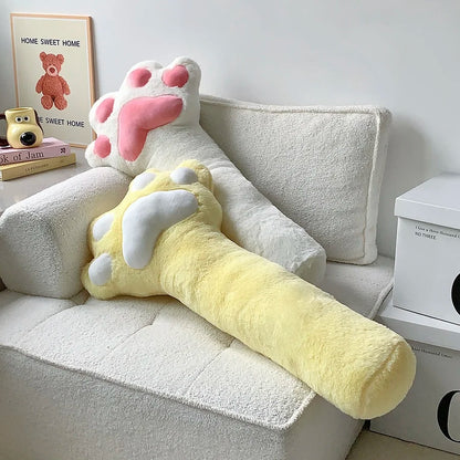 Comfortable Cat Paw Throw Pillow Very Soft Pink White Black Paw Long Cushion Leg Cushion Home Decor Xmas Gifts Child Washable