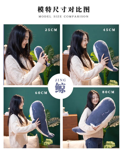 1pc 25CM Cartoon Super Soft Plush Toys Sea Animal Big Blue Whale Soft Toy Stuffed Animal Fish Lovely Children's birthday gifts