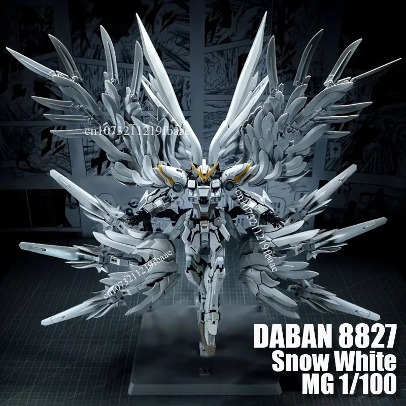 In Stock DABAN 8827 Snow White MG 1/100 XXXG-00YSW Assembly Model Kit Alloy Skeleton Prelude Fix Ver Action Figure Model Toy
