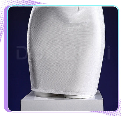 IN STOCK SUA Cosplay Costume Anime Alien Stage Cosplay【S-2XL】DokiDoki-R White Sexy Dress Stage Costume SUA Halloween Plus Size