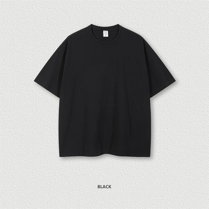 ZODF New Summer Men Washed Batik Cotton T Shirts Unisex American Retro High Street 270gsm Short Sleeve Tees Streetwear HY0489