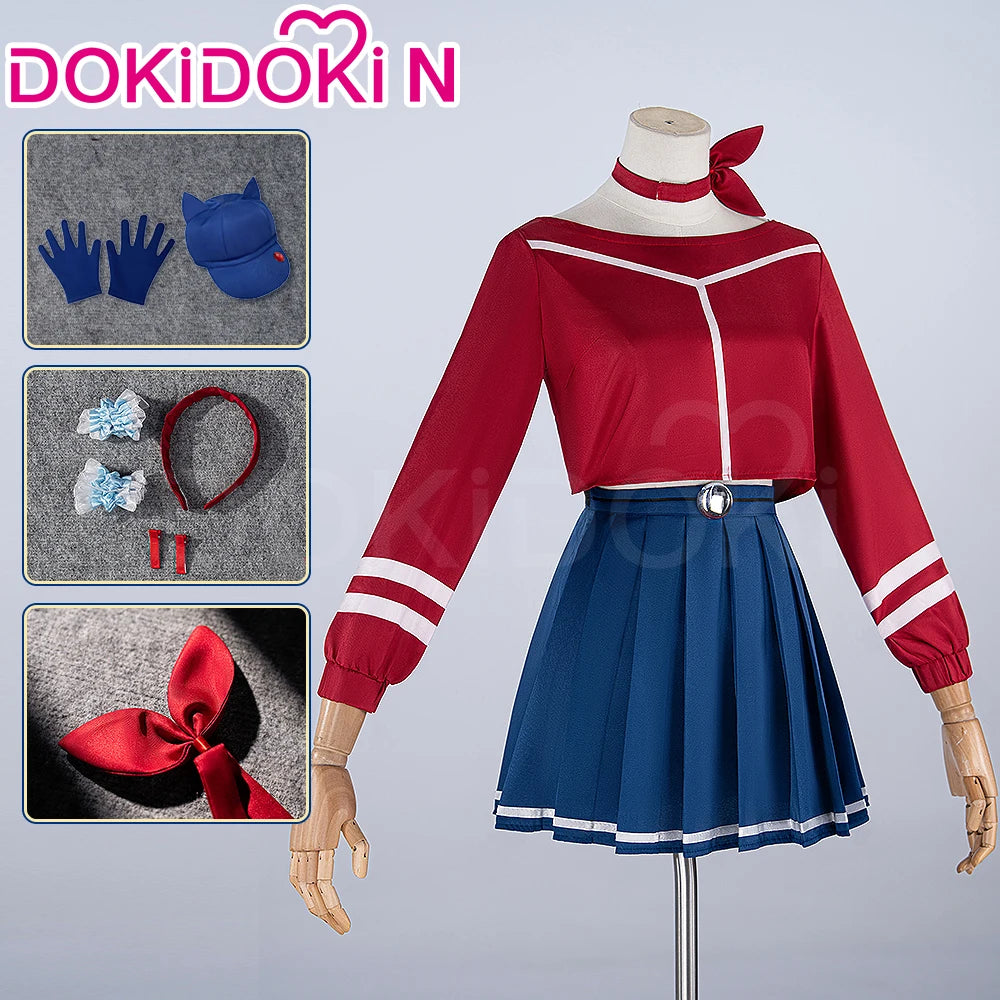 IN STOCK Mita Cosplay Costume Game MiSide【XS-3XL】DokiDoki-N Women Uniform Dress Mita Cosplay Hat Gloves Plus Size