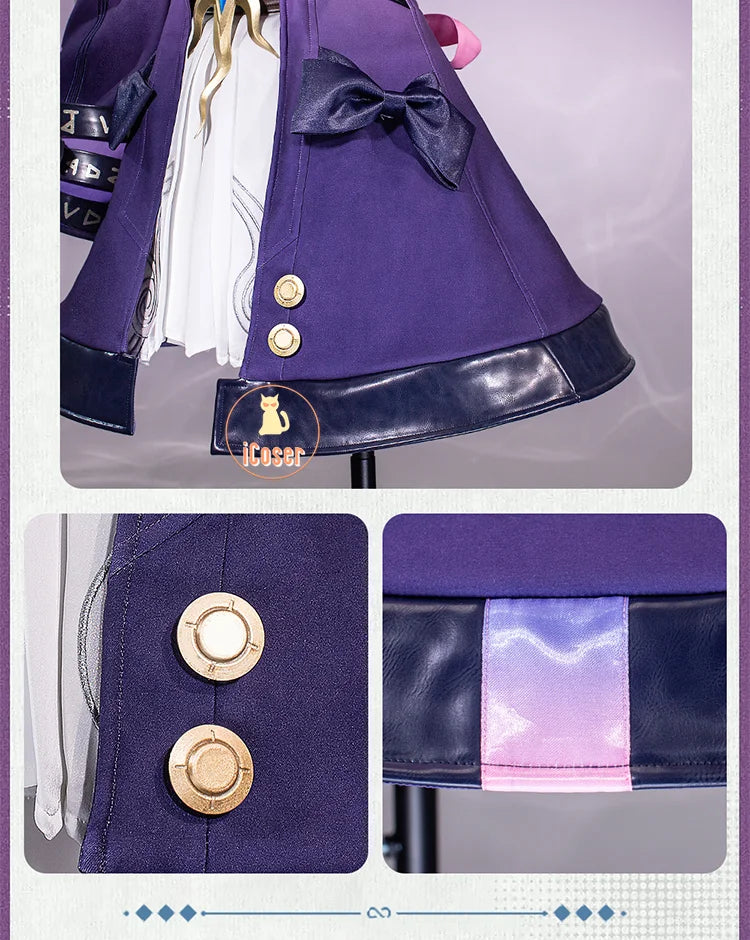 Honkai Star Rail Cyrene Cosplay Costume Wig Dress Headwear Game Uniform Amphoreus Halloween Party for Women Girls Outfit iCoser