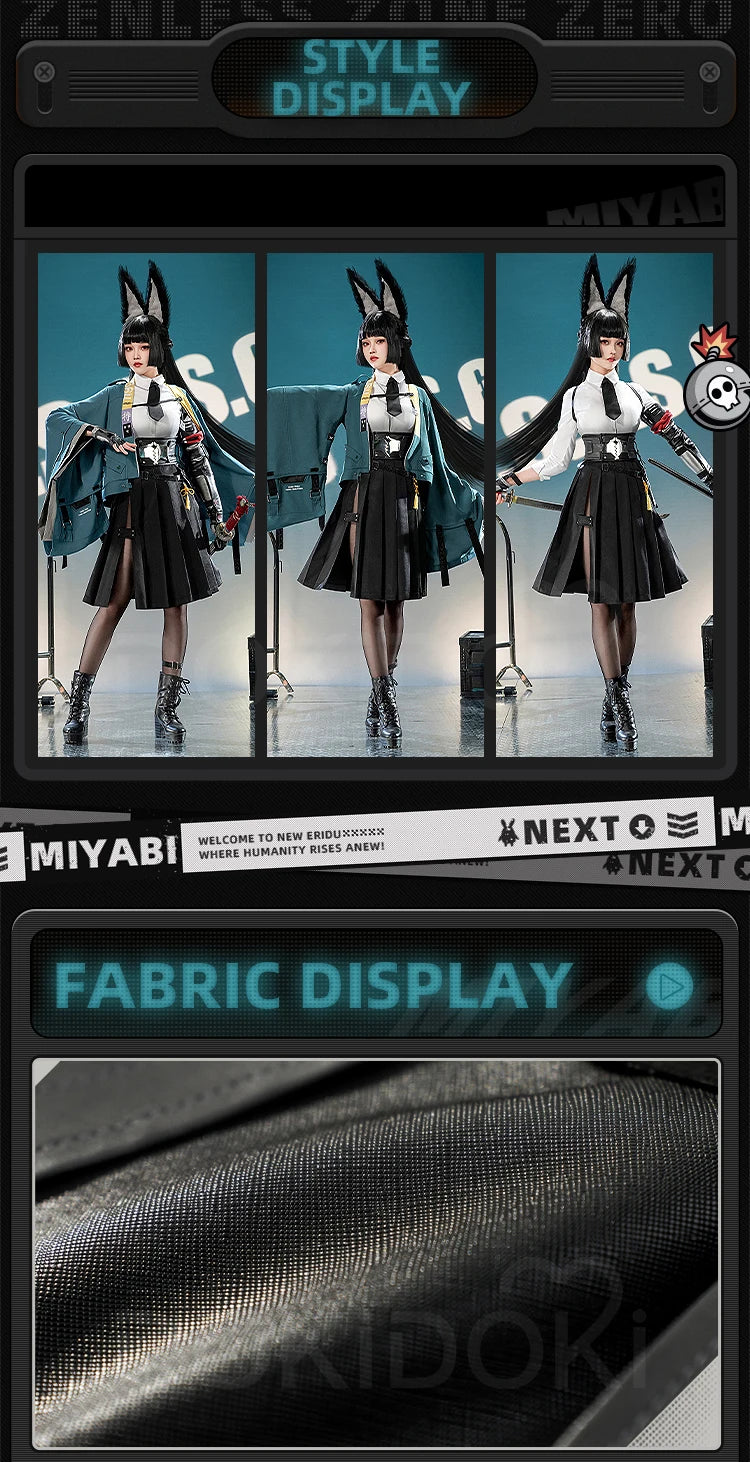 IN STOCK Hoshimi Miyabi Cosplay Costume Game Zenless Zone Zero Cosplay DokiDoki-SR Hoshimi Miyabi Cosplay Wig Women Halloween