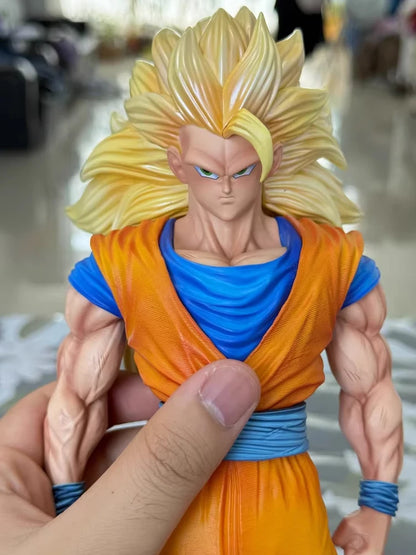 34cm Jt Statue Dragon Ball Son Goku Figurine Ssj3 Goku Figurine Super Saiyan 3 Goku Figures Decor Anime Figure Gk Statue Model