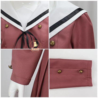 Anime The Fragrant Flower Blooms with Dignity Kaoruko Waguri Cosplay Costume Wig Red JK Skirt School Uniform for Women Girls Cos