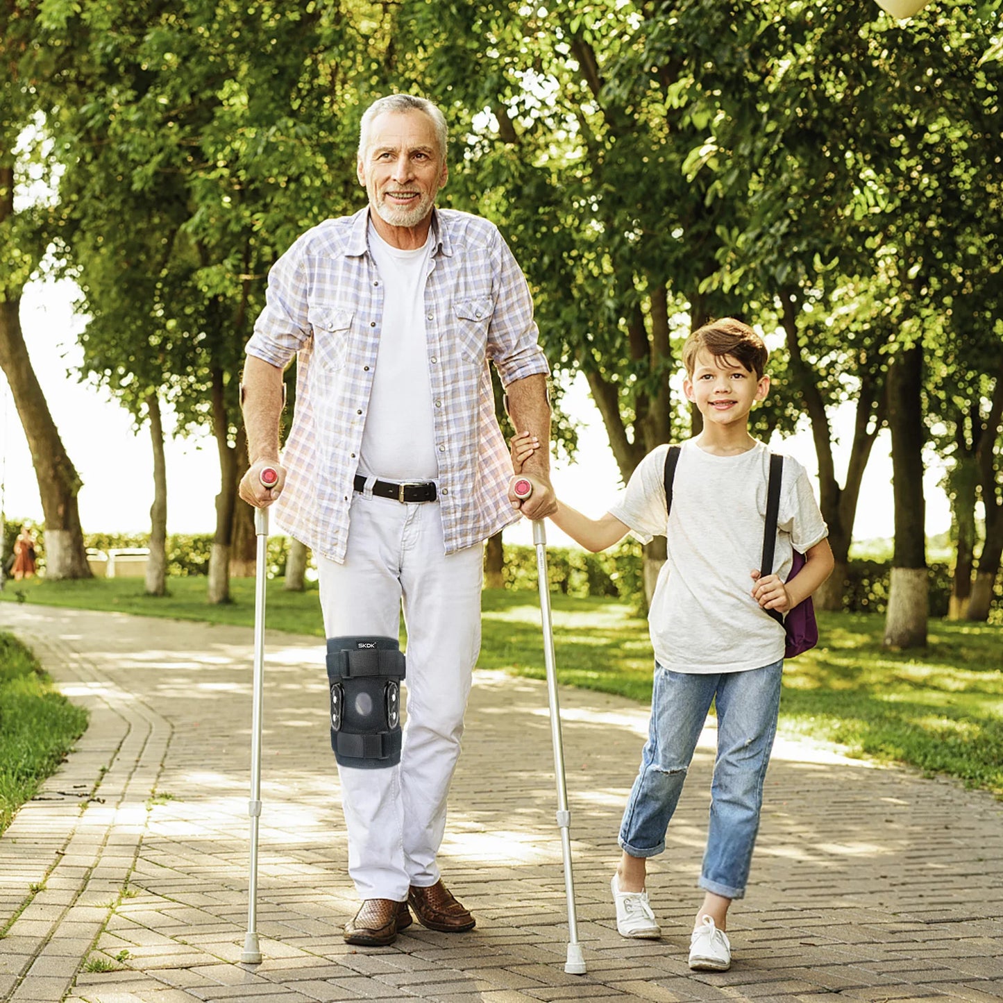 1pc Adjustable Hinged Knee Brace Knee Joint Brace Support Knee Stabilizer Knee Pad Patella Protector Arthritic Guard Pain Relief