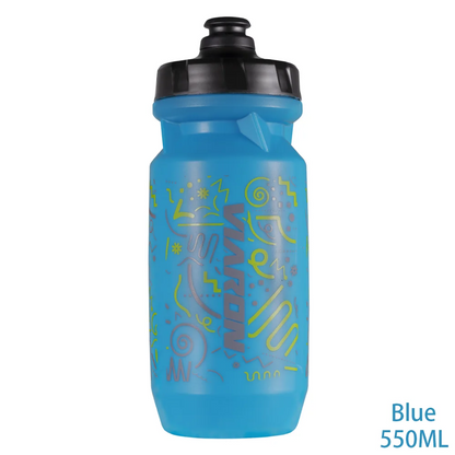 Viaron 550ml Leak-Proof Bicycle Water Bottle for Road Cycling Sports Fitness Running and Riding with Bike Cage - Blue